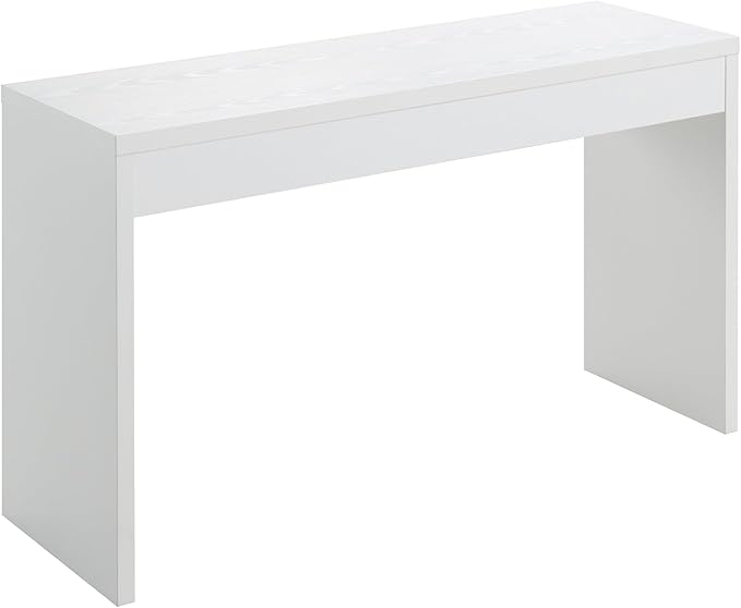 Convenience Concepts Northfield Hall Console Table 48" - Modern, Minimalist Narrow Sofa Display Accent for Contemporary Living Room, Entryway, or Hallway, White
