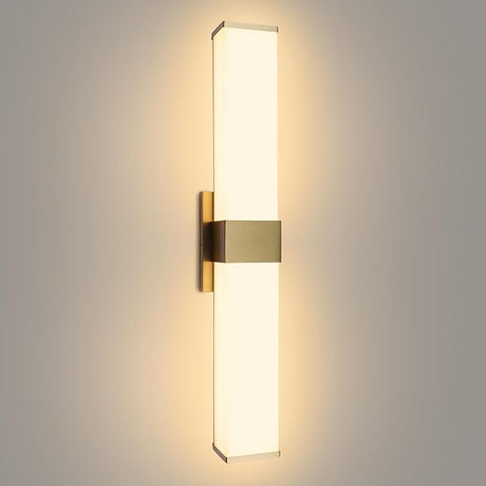 Kalium 24in Modern Wall Sconces, Dimmable Bathroom Vanity Lights, 3000K Warm White LED Indoor Sconces Lighting for Bathroom, Stairs, Living Room, Bedroom. Hardwired.