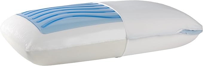 SEALY Dreamlife US Size Memory Foam SealyChill Cooling Gel, Removable Machine-Washable Cover, Made in The USA (2 Pack) Pillow, Standard I Dual Pack, White 2 Count