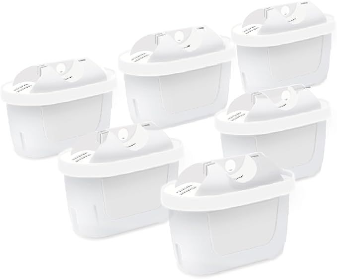 Water Filter for All BRITA,Compatible with Brita Maxtra/Mava,Maxtra+, Fit for Mavea,Marella jug Pitcher Replacement Cartridge, Reduce Limescale and Impurities. … (6)
