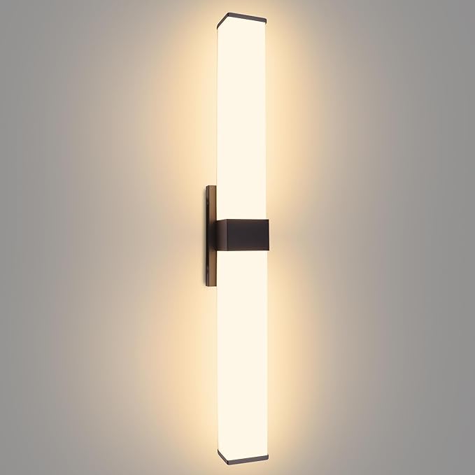 Kalium 33in Modern Wall Sconces, Dimmable Bathroom Vanity Lights, 3000K Warm White LED Indoor Sconces Lighting for Bathroom, Stairs, Living Room, Bedroom. Hardwired.