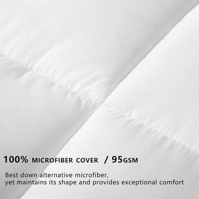 Mattress Pad Twin Size - Breathable Comfort Mattress Cover, Quilted Fitted Mattress Topper with Anchor Bands Fits 8-21 Inch Mattress, Soft Fluffy Pillow Top