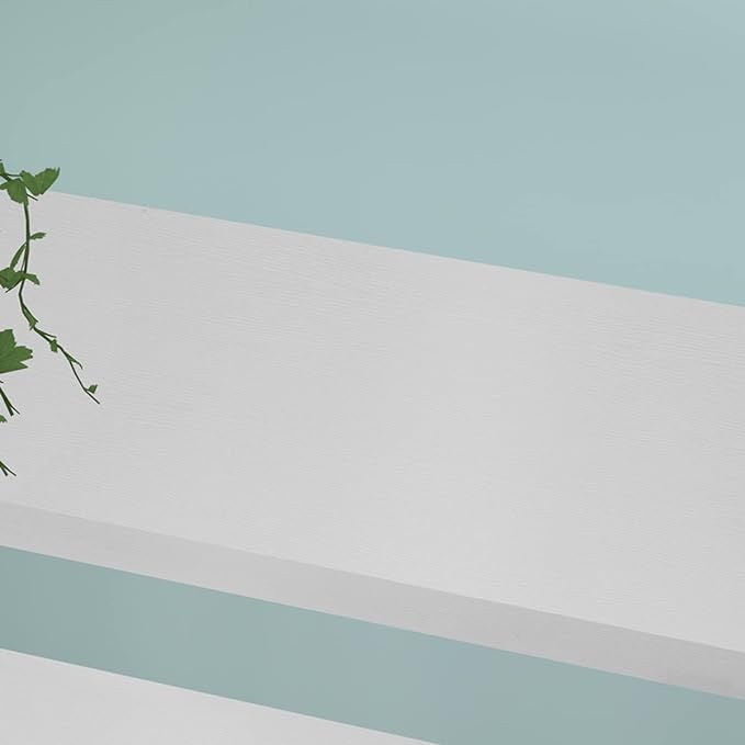 HSH 5 Tier Tall White Bookshelf, Metal and Wood Storage Book Shelves for Bedroom Living Room Office, Modern Large White Bookcases and Bookshelves 5 Shelf, Farmhouse Open Vertical Display Book Shelf