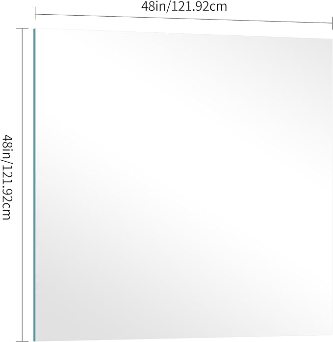 KOCUUY Large Frameless Mirror,48x48 Inch Square Bathroom Vanity Mirror for Over Sink, Upgraded Shatterproof Unframed Design for Bedroom, Living Room, Entryway