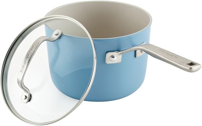 KitchenAid Hard Anodized Ceramic 9-Piece Nonstick Cookware Set – Includes Fry Pans, Saucepan, Stockpot, Durable, Even Heating, Oven Safe to 500°F, Blue Velvet