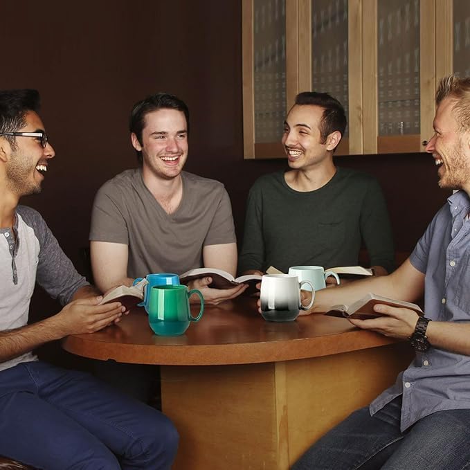 Hasense Ceramic Coffee Mugs Set of 4, 15 OZ Coffee Cups for Women/Men, Engagement Gifts, Microwavable & Dishwasher Safe, Gradient Multicolor