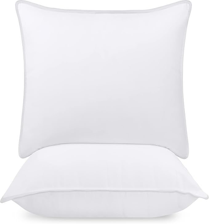 Utopia Bedding Bed Pillows for Sleeping (White), European Size, Set of 2, Hotel Pillows, Cooling Pillows for Side, Back or Stomach Sleepers