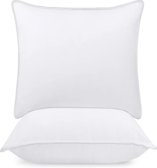 Utopia Bedding Bed Pillows for Sleeping (White), European Size, Set of 2, Hotel Pillows, Cooling Pillows for Side, Back or Stomach Sleepers