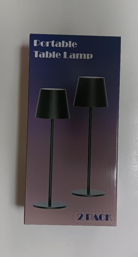 Aipsun 2 Pack Gold Table Lamp LED Modern Rechargeable Portable Table Light 6200mAh Battery Powered Table Lamp 3 Color Temperature Stepless Dimming Cordless Touch Lamps