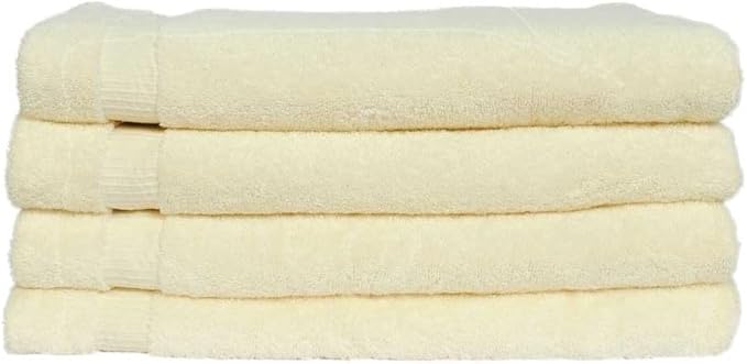 Premium Cotton 4 Pack Turkish Bath Towels 27x54 Ultra Absorbent Daily Use (4, Beige)