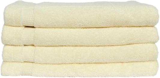 Premium Cotton 4 Pack Turkish Bath Towels 27x54 Ultra Absorbent Daily Use (4, Beige)