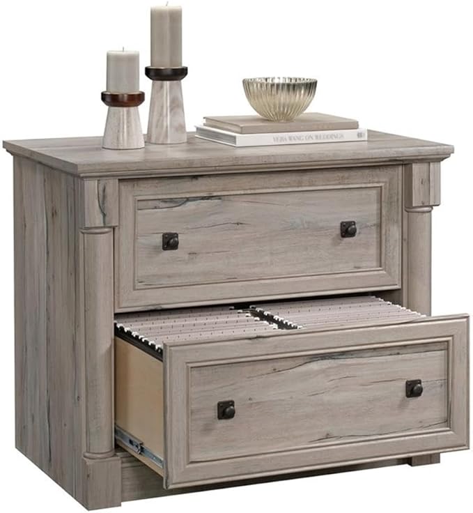 Pemberly Row 2 Drawers 29.61" Lateral Oak Engineered Wood Filing Cabinet Easy Assembly Stationary Legal/Letter Size for Home, Office