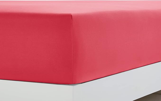 Clara Clark Bed Sheets, Premier 1800 Series 4 Piece Bed Sheet Set, Deep Pocket, Wrinkle, Fade, Stain Resistant, Luxury Soft Bedding Sheets & Pillowcases, California King, Coral Pink