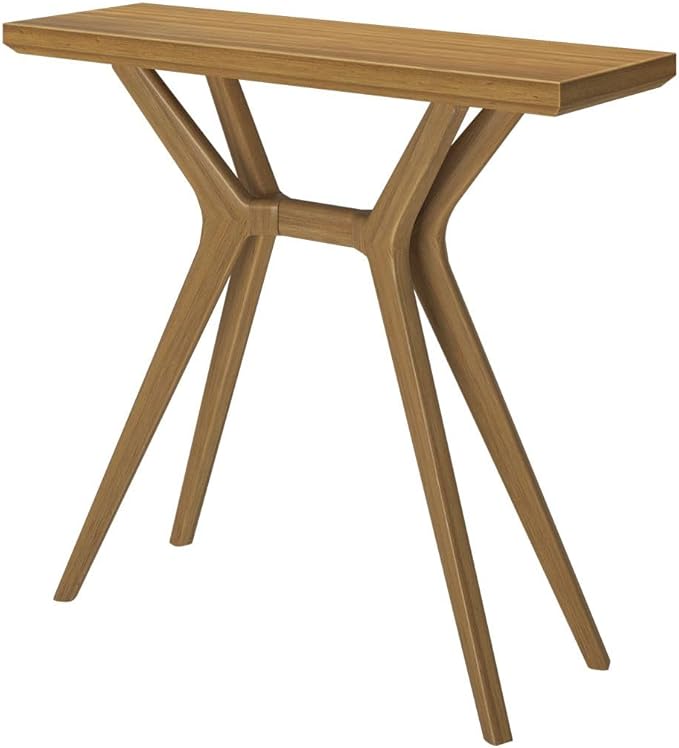 Plank+Beam Verso Console Table, 36 Inch Solid Wood Modern Sofa Table, Narrow Entryway Table for Hallway, Behind The Couch, Living Room, Foyer, Pecan