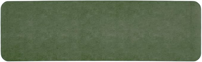 Bathroom Mat Quick Dry, Bathroom Rugs Non Slip Washable Thin Absorbent Bath Mat Fits Under Door Bathroom Floor Mat Perfect for Bath, Shower, or Sink 17"x59" Sage Green