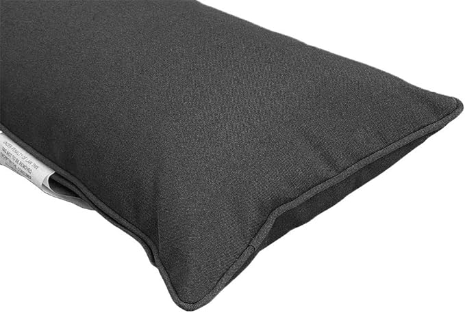 Indoor/Outdoor Decorative Lumbar Throw Pillows Water Resistant, 18"x10" Set of 2 for Patio Furniture Bolster Rectangle Pillows - Modern Grey