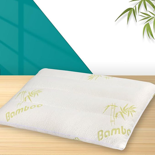 MINUPWELL Ultra Flat Small Pillow for Sleeping, 18x13 in Small Pillow for Travel 7D High Support 2.5 inch Height Ultra Thin Pillows -Mini Pillow - Rayon Derived from Bamboo