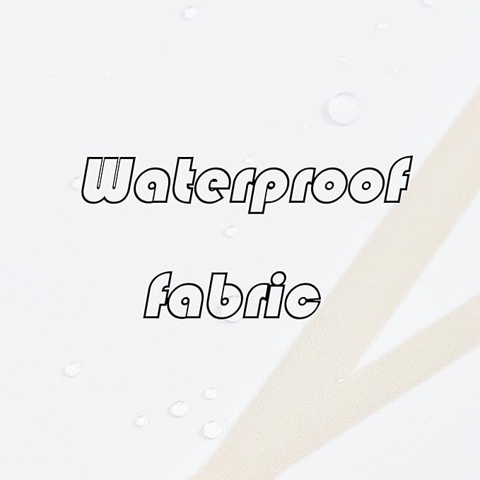 Punkray Beige Khaki Shower Curtain for Bathroom with Hooks, Extra Long Shower Curtain Set Stripe Bath Curtains Decorative White Shower Curtains Weighted Hem Water Repellent Washable, 72 x 72