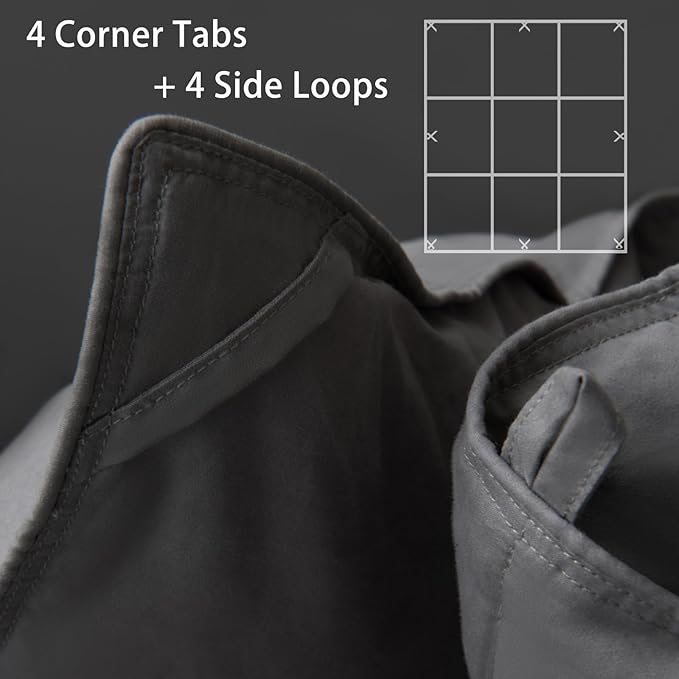 Luxury Gray Down Fiber Comforter Queen Size - Down Fiber Duvet Core for All Seasons - Soft and Medium Warmth Hotel Collection Duvet Insert - Fluffy and Cozy，Queen (90 X 90”)