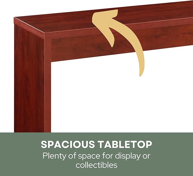 Convenience Concepts Northfield Hall Console Table 48" - Modern, Minimalist Narrow Sofa Display Accent for Contemporary Living Room, Entryway, or Hallway, Cherry