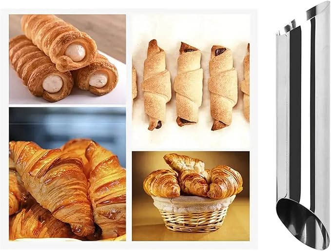 33 Pcs Stainless Steel Cannoli Tubes Kits, 5 Inch Cone Molds for Cream Horn, Danish Pastry, Lady Lock Form