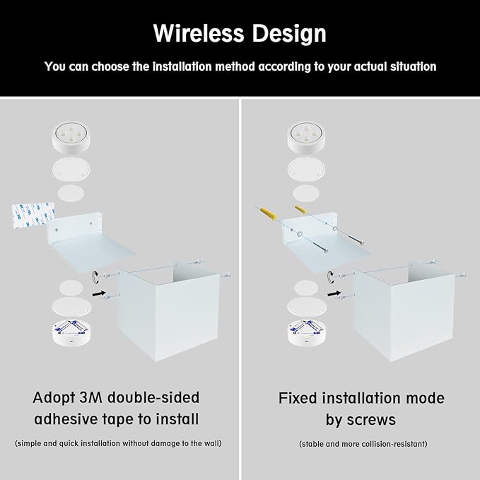 HEQIQEH White Modern Battery Operated Wall Sconces, LED Cube Indoor Up and Down Wall Lamp with Remote Control, Dimmable Cordless Wall Lighting Fixtures for Living Room,Bedside (White - 3 Pack)