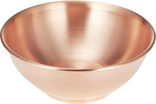 8''Pure Copper Bowl, 99.99% Copper Bowl for Kitchen, Copper Mixing Bowl for Salad, Egg Beating, Pure Copper Bowl for Family Friends