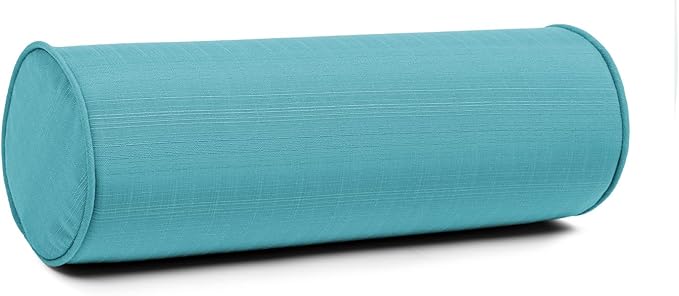 Sherry Kline Sunrise Indoor/Outdoor Neck Bolster Corded Edge Filled Pillow Sky 6"x18" Set of 2