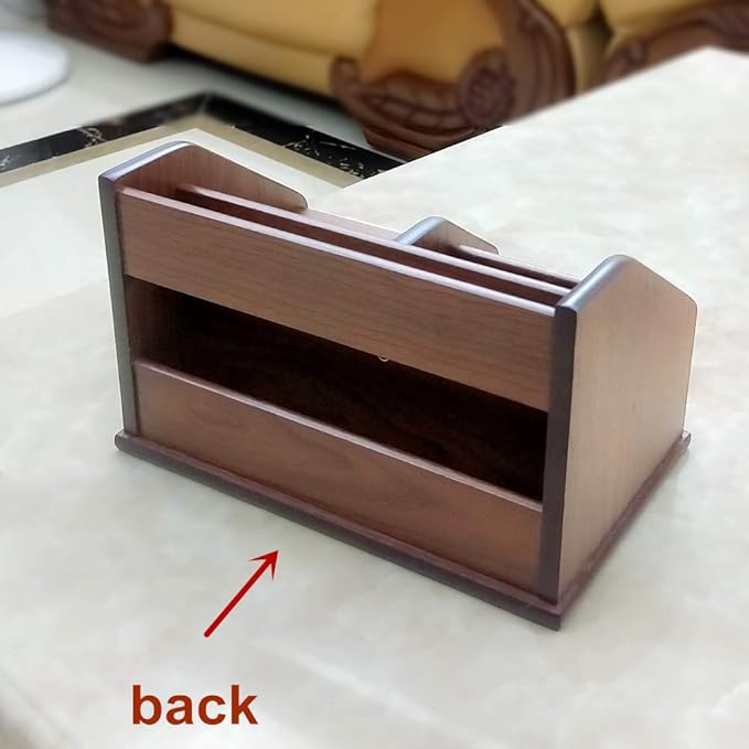 N Desk organizer wood with small drawer Office and Home organization like remote control holder pencil holder HeBen1029
