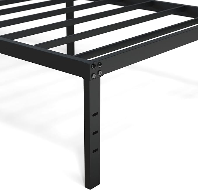 Twin Bed Frames No Box Spring Needed, 16 Inch Heavy Duty Metal Bed Frame Twin Support Up to 2500 lbs, Easy Assembly, Noise Free, Black