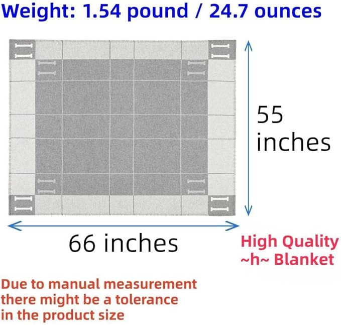 h Blanket Soft Throw Blanket Faux Fleece Cashmere Plaid Warm Shawl Thick Knitted Plush Cozy Comfy for Women Throw Blanket for Sofa Couch Bed Queen King Size 55x66 in (Black)