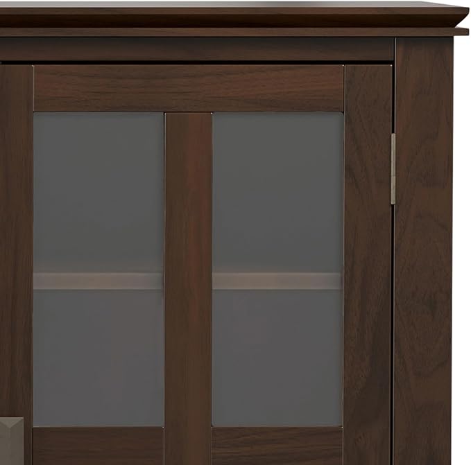 SIMPLIHOME Artisan SOLID WOOD 53 inch Wide Transitional TV Media Stand in Tobacco Brown For TVs up to 60 inches for the Living Room and Entertainment Center