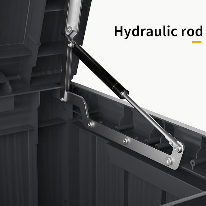 75 Gallon Double-Wall Resin Deck Box - Lockable Waterproof Outdoor Storage Box, 515lbs Capacity & Doubles as Seating for Patio Furniture - Garden Tools, Pool Accessories (Black)