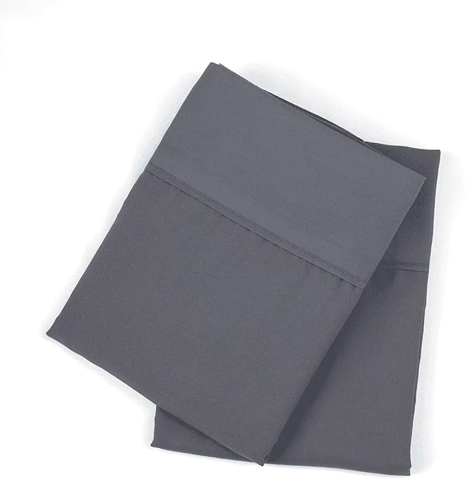 PeachSkinSheets Night Sweats: The Original 1500tc Soft King Pillowcase Set Graphite Gray