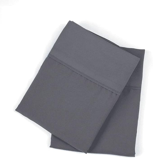 PeachSkinSheets Night Sweats: The Original 1500tc Soft King Pillowcase Set Graphite Gray