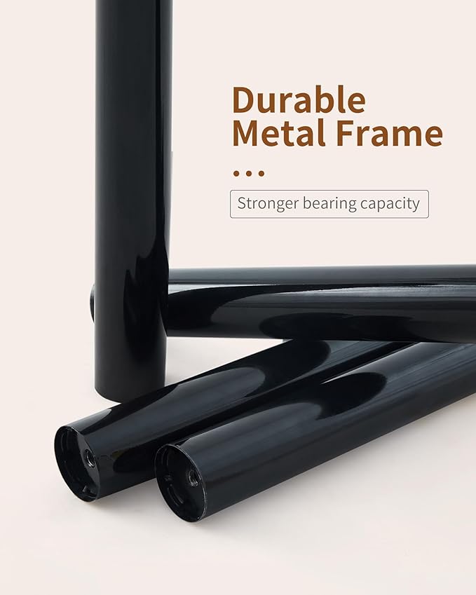 Metal Coat Rack Stand with Natural Marble Base, Modern Coat Rack Freestanding, 360°Rotary Coat Racks with 14 Hooks, Black Coat Stand Hall Tree Hanger Stand for Entryway, Office，Corner