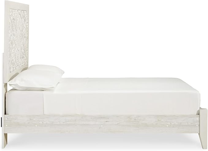 Signature Design by Ashley Paxberry Traditional Adjustable Full Panel Bed, Foundation or Box Spring Needed, White