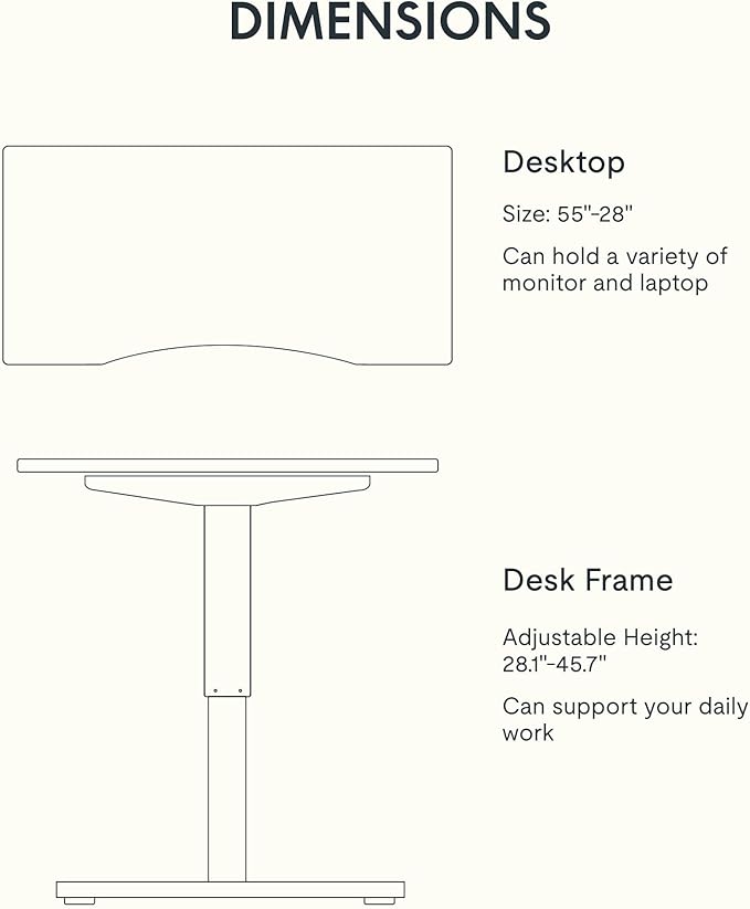FLEXISPOT EN1 Bamboo Standing Desk, 55 x 28 Inches One-Piece Electric Adjustable Height Desk (Silver Frame + Bamboo Curved Desktop, 2 Packages)