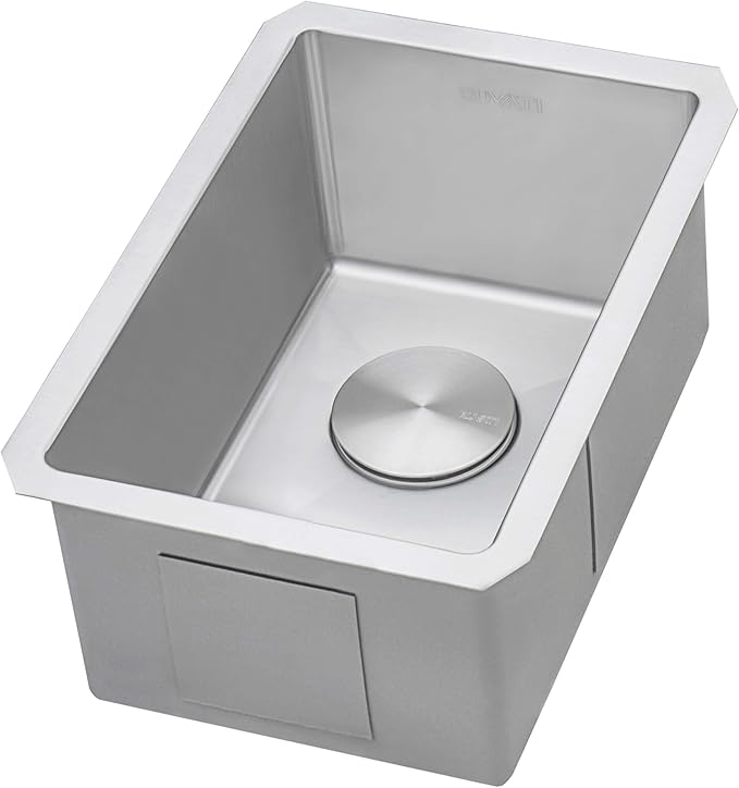 Ruvati 10-inch Rounded Corners Undermount Wet Bar Prep Sink Tight Radius - 16 Gauge Stainless Steel Bar Sink Single Bowl with Brushed Finish hides scratches, Easy-to-Clean Undermount Sinks - RVH7010
