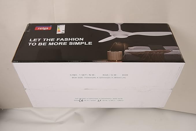 reiga 52 Inch ETL Listed High CFM Quiet DC Motor Smart Ceiling Fans with Lights Remote Control, Indoor 3 Blade Modern Ceiling Fan for Living Room Bedroom Farmhouse