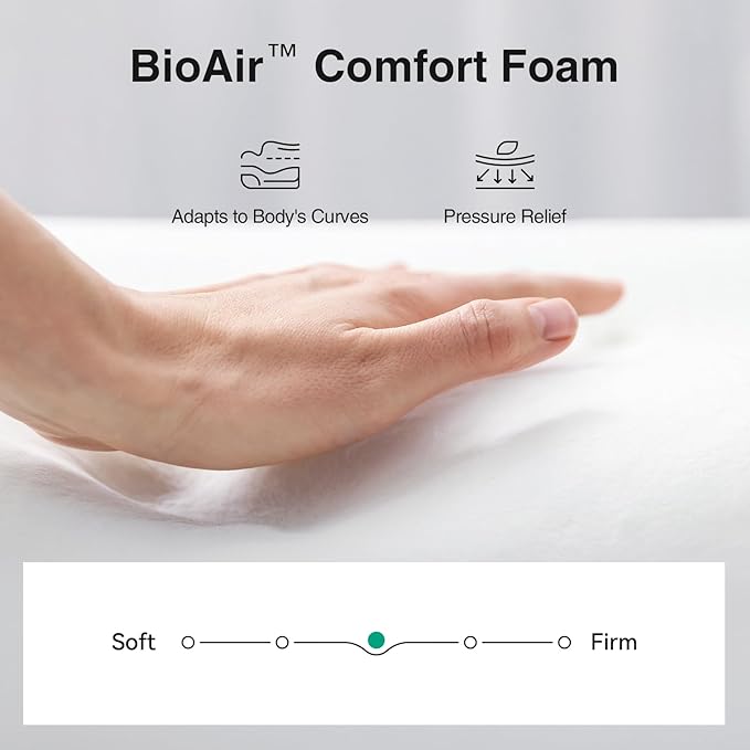 Novilla 6 Inch Queen Size Mattress, Bonnell Spring Mattresses for Spine Support, Queen Bed Mattress with Cooling Adaptive Foam- Medium Feel Certipur-Us Certified (Ideal for Youth/Guest Rooms)