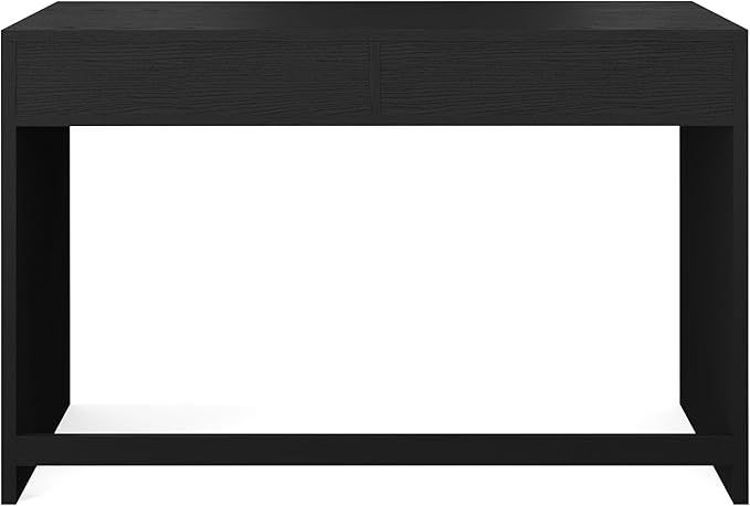 Martha Stewart Kayden Home Office Modular Desk with 2 Drawers in Black with Oil Rubbed Bronze Hardware