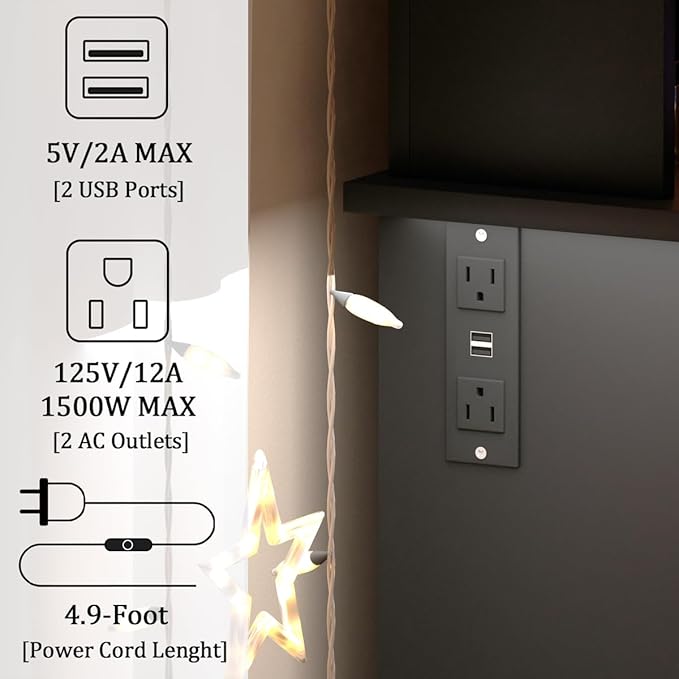 Vanity Desk with Mirror and Lights,Black Makeup Vanity with Charging Station & Vanity Stool, 3 Drawers and Cabinets White Vanity Mirror with RGB LED Lights Vanity Desk and Chair for Women