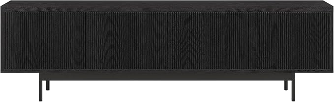Henn&Hart Whitman, 70'' Rectangular TV Stand, Black Grain