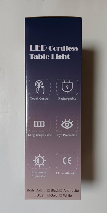 Aipsun 2 Pack Gold Table Lamp LED Modern Rechargeable Portable Table Light 6200mAh Battery Powered Table Lamp 3 Color Temperature Stepless Dimming Cordless Touch Lamps