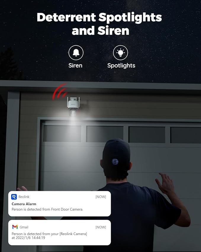 REOLINK TrackMix+Solar Panel, 4K Solar Security Cameras Outdoor with Auto Tracking, 360° Pan Tilt, 8X Hybrid Zoom, Color Night Vision, Smart AI Detection, No Subscriptions, Home Hub Compatible