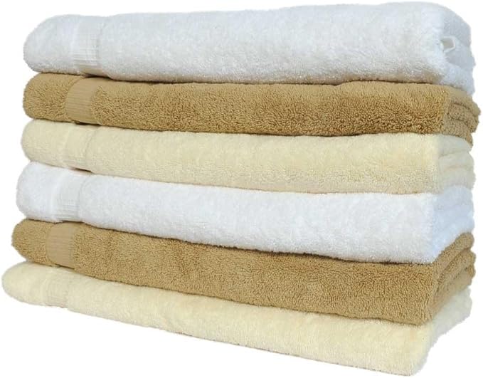 Premium Cotton 4 Pack Turkish Bath Towels 27x54 Ultra Absorbent Daily Use (4, Beige)