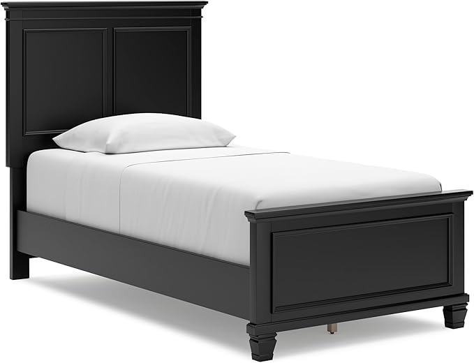 Signature Design by Ashley Lanolee Classic Panel Headboard, Twin, Black