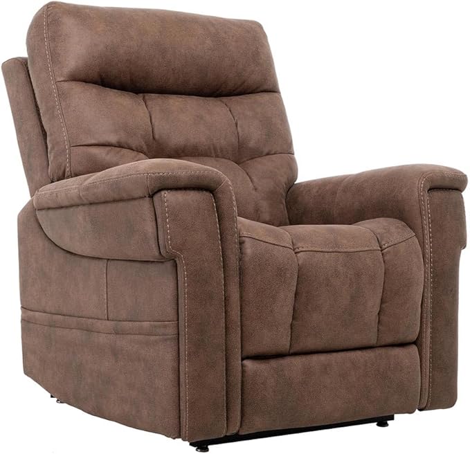 VivaLift! Radiance Power Recliner Lift Chair by PrideMobility, with 3 Heat Pads Heat System (Canyon Silt, Petite Wide with Inside Delivery & Setup)