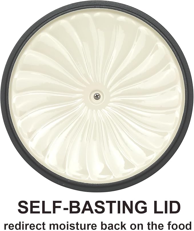 Enameled Cast Iron Dutch Oven with Lid, 6 QT Dutch Oven Pot for Bread Baking, Heavy Duty Cast Iron Pot for Braising, Cook, Bake, Oven Safe across All Cooktops (Red,6 QT)